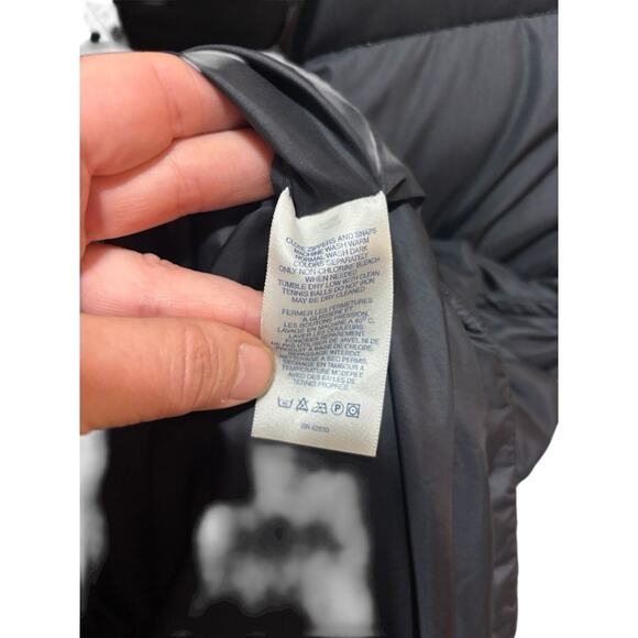 Land's End 100% Goose Down Vest Puffer Black Quilted Snap Button Women's Medium - Picture 5 of 8